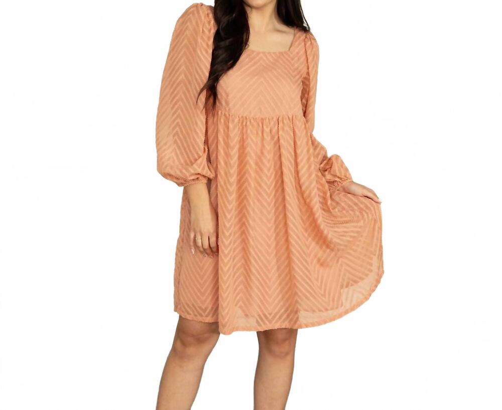 NEW INDIE & CO carmen mini dress in dusty melon